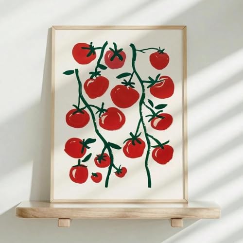 Peinture sur toile imprimée alimentaire de tomates, cadre XINBAO art mural cuisine 60x80 cm - 3