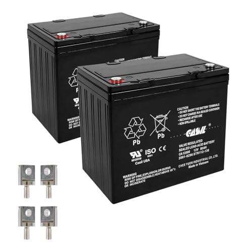 Casil 12V 50Ah Wheelchair Battery – 2 Pack | Replacement