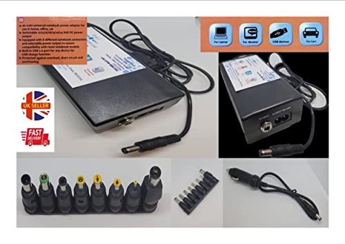 BIDcreations BID-902 90W Universal AC Adapter + (Car/Caravan) with USB Port For Laptops & Monitors - Image 2