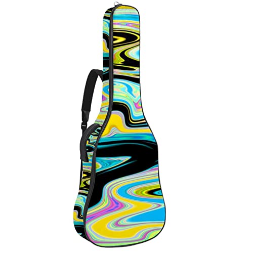 Housse imperméable pour guitare acoustique avec double bandoulière et poche Motif cachemire, Multicolore 09, 42.9×16.9×4… - Les Beatles, Paul McCartney, John Lennon, RIngo Starr, George Harrison Housse imperméable pour guitare acoustique avec double bandoulière et poche Motif cachemire, Multicolore 09, 42.9x16.9x4…