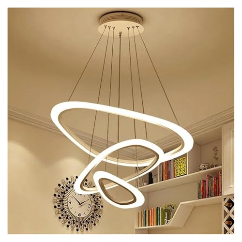 Lustre moderne en acrylique LED pour grand salon sombre