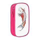 日傘 鯉柄 和柄 和風 ペンケース 収納バッグ 筆袋 ペン箱 筆箱 ファスナー 学生 男女兼用 Pink