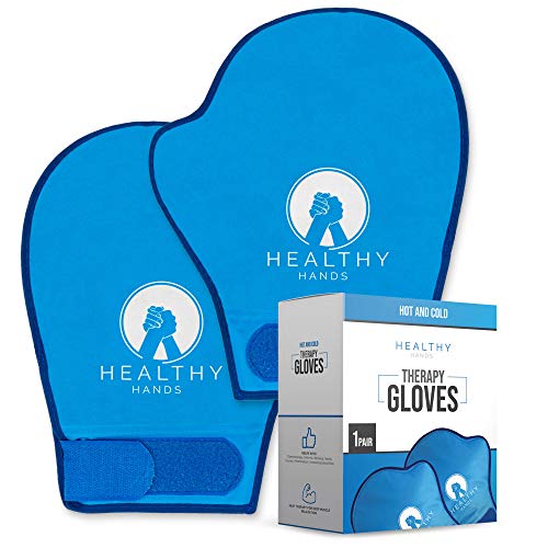 Healthy Hands 2 Wrist & Hand Hot and Cold Soft Ice Pack Wraps For Hand Injuries, Arthritis, Chemo, Carpal Tunnel  Hot/Cold 20+ Mins  Heat and Cold Hand Therapy  Reusable Pliable Gel Ice Pack Gloves