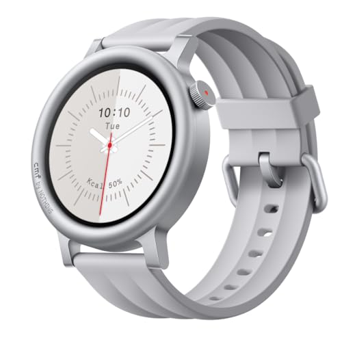 CMF by Nothing Watch 3 Pro – Reloj Inteligente con Pantalla AMOLED 1,43', 13 Días de Batería, GPS de Doble Banda, Llamadas Bluetooth con IA, Control de Ritmo Cardíaco y Sueño – Gris Claro