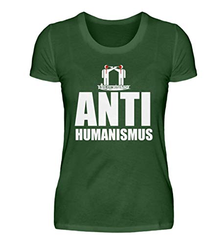 T-shirt antimanisme pour femme vert S idéal pour vos concerts de metal