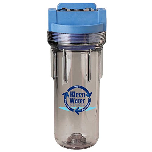 KleenWater Whole House Water Filter - Transparent/Clear Housing with 3/4 Inch Quick Connect Installation Kit & (3) KW110 Sediment Cartridges