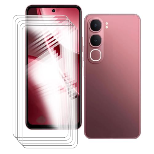 BUNALFaa para Vivo Y31 5G (6.68') Cristal Templado (5 piezas) Vidrio Templado,9H Dureza Película Protector de Pantalla,Resistente a Los Arañazos Protector