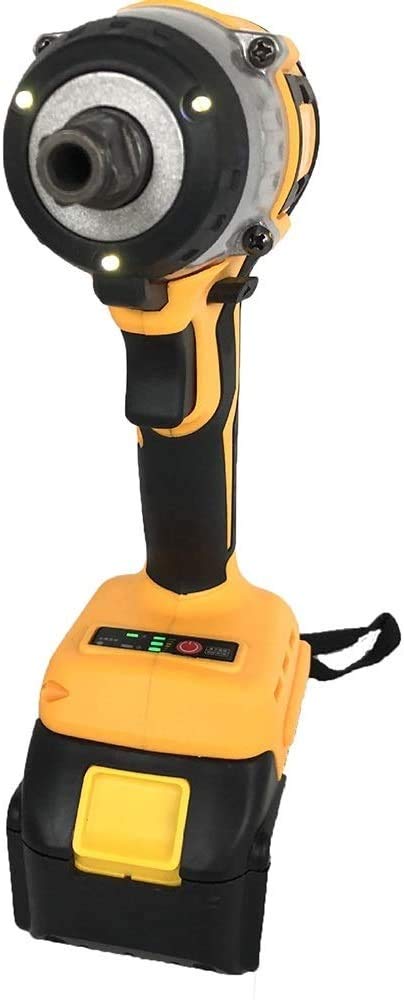 Taladro de impacto Destornillador eléctrico inalámbrico Herramienta de carga Destornillador de impacto Herramienta eléctrica, Torque máximo: 520 Nm, con batería y cargador Madera/Acero/Albañ