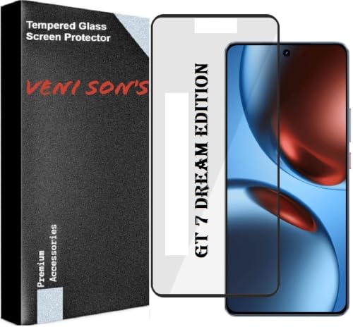 Image of VENI SON'S Scratch And Tear Resistant, Crystal Clear Edge to Edge Tempered Glass Screen Protector Guard Compatible With Realme GT7 Dream