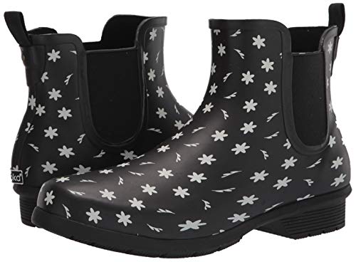 Chooka Ditsy Daisy Chelsea Boot, Black, 11 M Us #TOP6