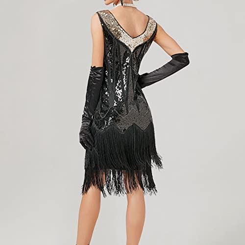 Robe Années 1920 Paillettes Perlées d'Exception Style Vintage