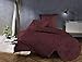 Produktbild Bettwaesche-mit-Stil Mako Satin Jacquard Damast Bettwäsche Zoé Rose - Bordeaux rot - 135x200 + 80x80 cm