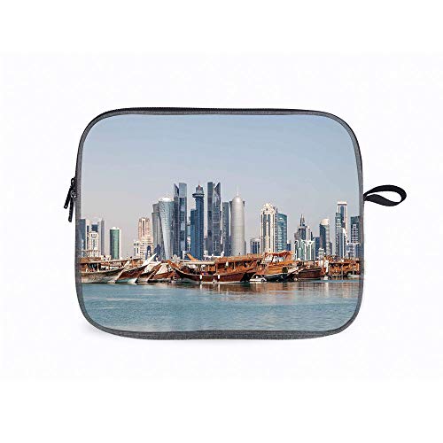 Modern Qatar Dhow 14” Laptop Sleeve Case Compatible with 14" Notebook/ 14" Lenovo ThinkPad E480/Yoga 9