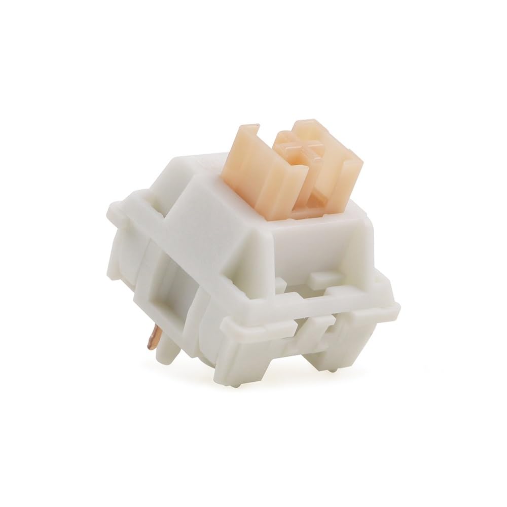 Outemu, interruttore tattile silenzioso a 5 pin, giallo crema Pro V2, interruttore tattile silenzioso pre-lubrificato per tastiera meccanica personalizzata (70 pezzi)