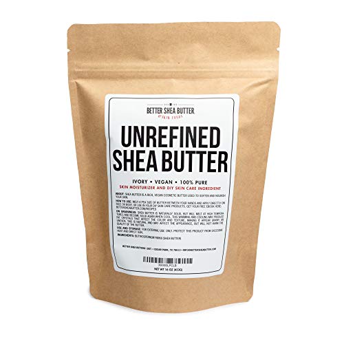 Amazon Com Unrefined African Shea Butter Ivory 100 Pure Raw Moisturizing And Rich Body Butter For Dry Skin Suitable For All Skin Types Use Alone Or In