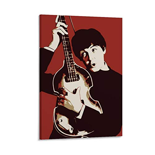 laoyinbi Paul Mc-Cartney Poster décoratif sur toile style rétro 40 x 60 cm - Les Beatles, Paul McCartney, John Lennon, RIngo Starr, George Harrison laoyinbi Paul Mc-Cartney Poster décoratif sur toile style rétro 40 x 60 cm