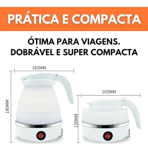 Chaleira dobrável de silicone para casa de viagem Chaleira elétrica portátil automática