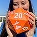 KESS Giant D20 Foam Dice: Oversized 20-Sided Dice for RPG and Collectors - 7 Vibrant Colors, Perfect for Outdoor Fun in Backyard, Pool, Beach. Ages 6+ (Purple)