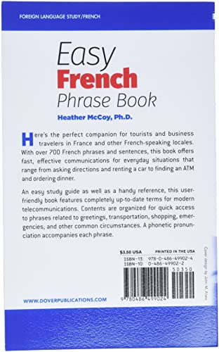 Easy French Phrase Book New Edition: Over 700 Phrases For Everyday Use (Dover Language Guides French) #TOP1