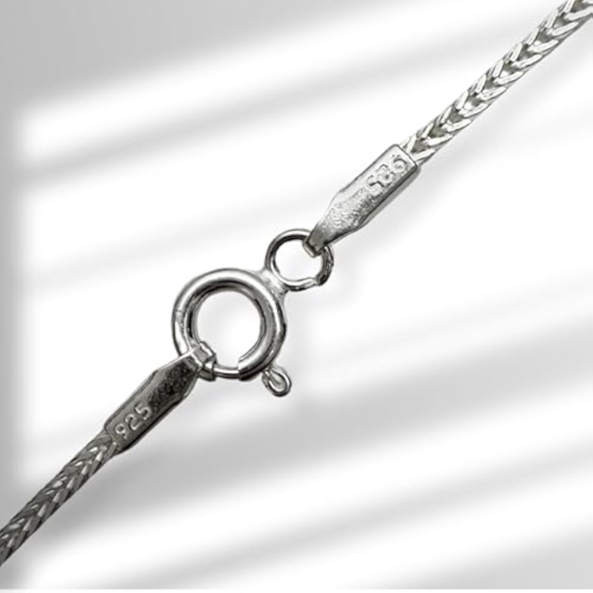 Women's 24 Inch Pure 925 Rhodium Snake Chain, Lightweight