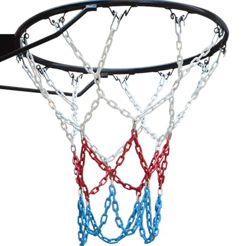 Filet de basket anti-emmêlement à chaînes robustes trois couleurs