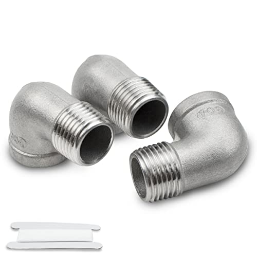 Bwindech 3 Quick Connector 3/4'' Stainless Steel Double Wire Swivel Hose Connectors Externally Threaded 1/2'' Internal Thread Swivel Connectors Hex Reducers Plumbing Fittings