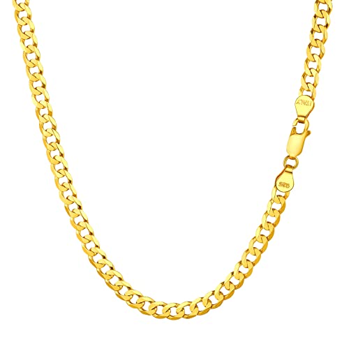 Bijoux Collier Chaine Argent 925 Maille Cubaine pour Compléter un Look Urbain Tendance