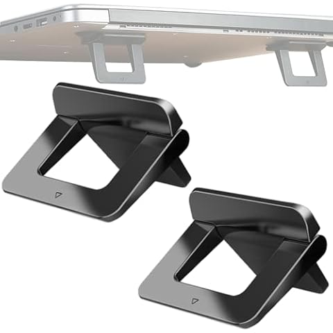 YYwenting 2 Pcs Mini Portable Laptop Stand Invisible Notebook Holder Cooling Laptop Stand Ergonomic Lightweight Holder Mount for Laptop MacBook Wireless Keyboard Cover