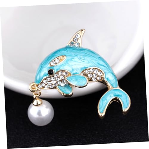 Broche marine dauphin : ajustez et décorez vos décolletés avec ces clips strass - 2