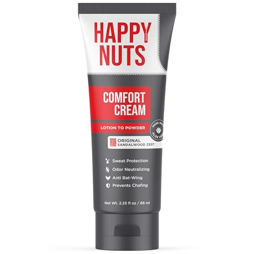 HAPPY NUTS Comfort Cream Deodorant For Men: Anti-Chafing Sweat De...
