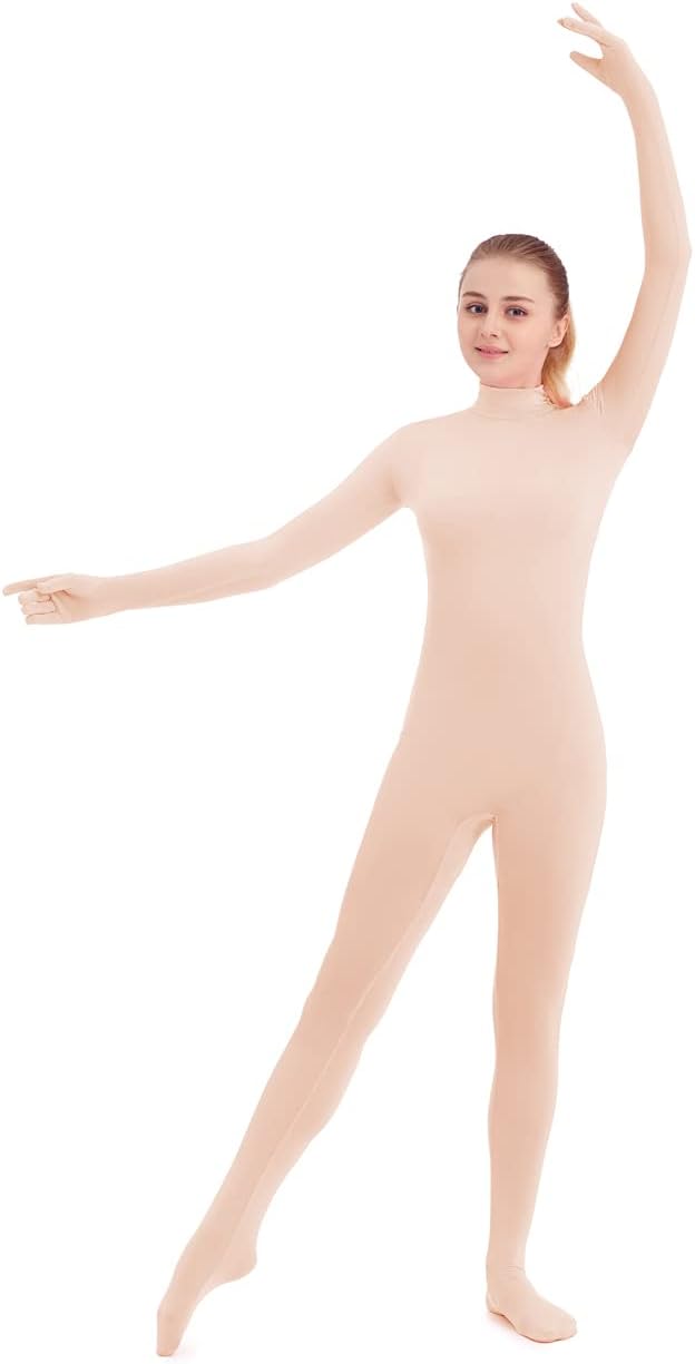 SUPRNOWA Full Body Unitard Turtleneck Spandex Footed/Footless Long Sleeve Unisex - Image 6
