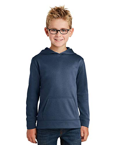 Port & Company Youth Fleece Pullover Hooded Sweatshirt Deep Navy