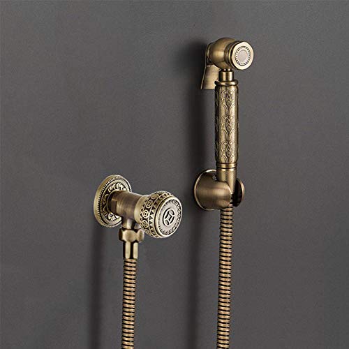 Robinet de bidet en laiton bronze antique avec douchette WC à main - 4