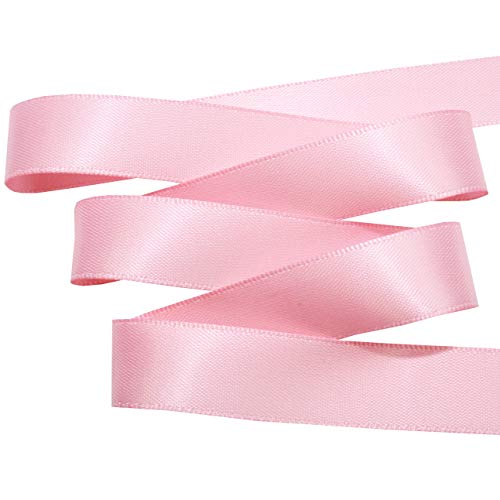 Image of Morex Ribbon 08816 /50-154 Double Face Satin Ribbon, 3 /8 inchx 50 Yd, Rose Pink