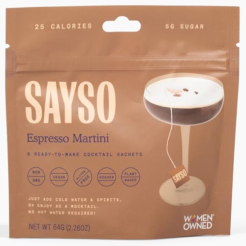 SAYSO Espresso Martini Instant Cocktail Tea Bags