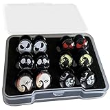 Halloween Earrings Studs, Surgical Steel Anime Earrings for Women Men,Earrings with Flat Back Screw Fit, Fake Gauge Fake Plug 6Pairs MARSALIA