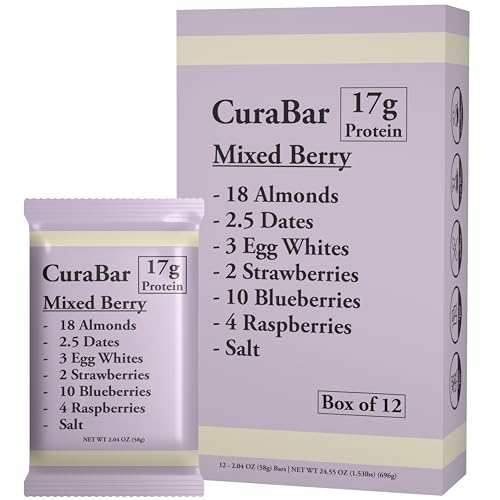 CuraBar Protein Bars 12 unidades sabor frutos rojos miniatura 1