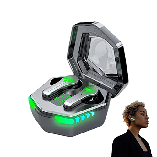 Fenytay Geniales Auriculares inalámbricos | Auricular inalámbrico de Carga con Pantalla LED de cancelación de Ruido 5.2 BT - Auriculares intrauditivos de Sonido estéreo con Estuche de Carga