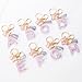 Butterfly Letter Keychain Tassel Design Vibrant Durable Lightweight Gift, Women Girl Initial Fashion Cute (Pink,K)