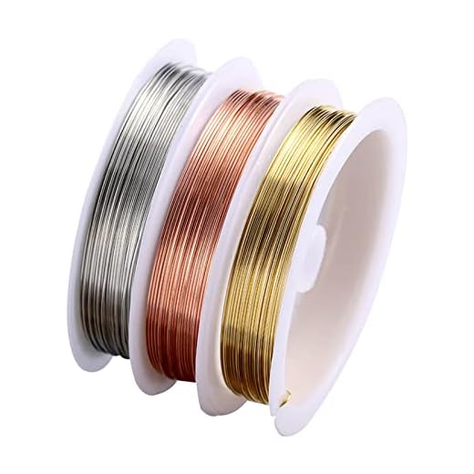 Redamancy 3 Rotoli Rotolo di Filo di Rame, Filo per Gioielli, 0.3mm Filo di rame nudo Filo filo perline, per Artigianato, Creazione di Gioielli Fai da Te, 15 Metri/Rotolo