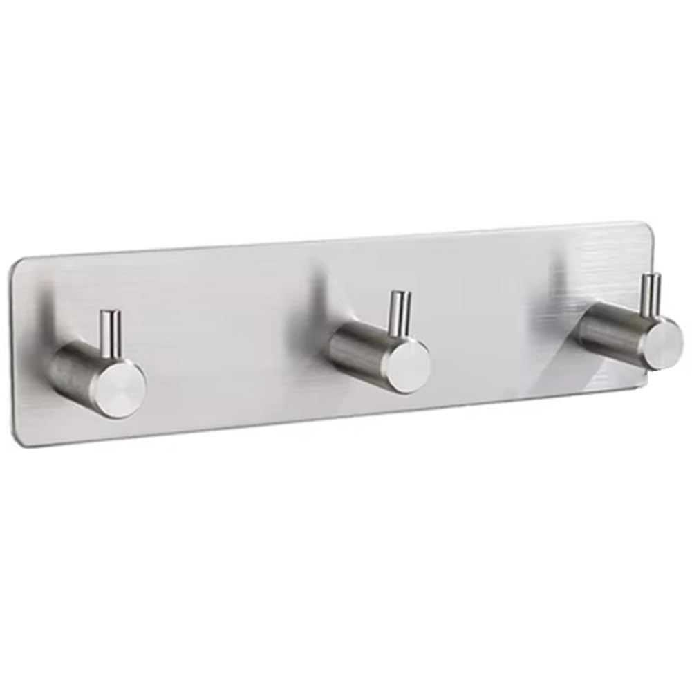 IJSDNVJNDX Rustproof Towel Rack Stainless Steel Self Adhesive Hooks Sticky Wall Door Hook Robe Tea Towel Clothes Coat Hanger