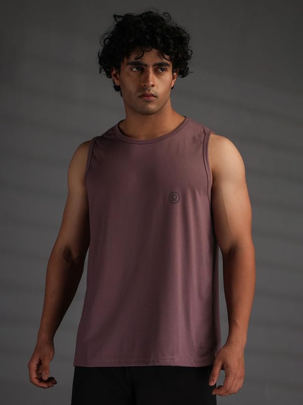 Image of CHKOKKO Tank Tops Sleeveless T-Shirt for Men Gym Wear Vest Solid Stylish Round Neck Running Sando for Sports Workout Fitness & Casual or Beach Wear