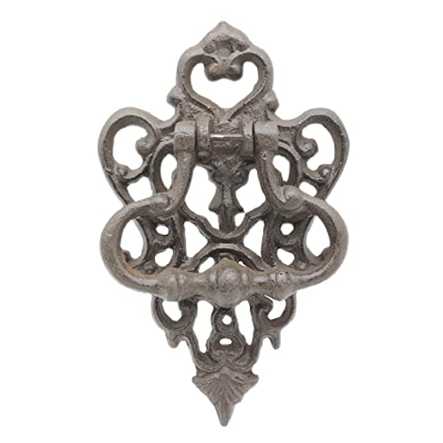 HAIXHX Heurtoir de Porte Heurtoir de Porte d'entrée Classique, Poignée de heurtoir de Porte de décor de Jardin de Ferme Antique, Heurtoirs de Porte en Fonte avec Accessoires Cover