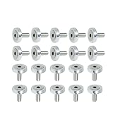 JCSUMRID 20 Pcs Engine Bay Dress Up Bolts Kits Fasteners Aluminum M6 Screws Bumper Fender Washers License Plate Frame Decor Bolts Accessories for Most Vehicle Motorcycles Cars Trucks(Silver)