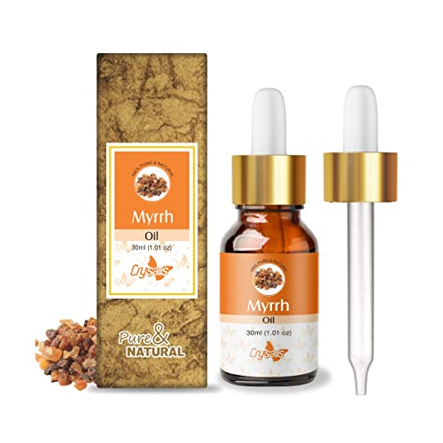 Image of Crysalis Myrrh Oil (Commiphora Myrrha) |100% Pure & Natural Undiluted Essential Oil Organic Standard| For Skin Care, Hair, Nourish & Hydrate, Aromatherapy, Massage 30ml