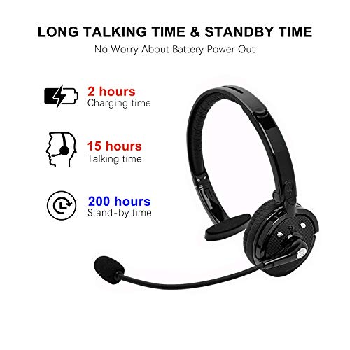 RAOPINGX Trucker Bluetooth Headset Wireless Headset with Microphone