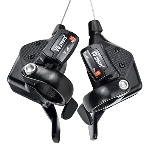 VG SPORTS MTB Bike Shifter Levers, 3x8 24Speed Left Right Lever Shifter Kits with Gear Indicator