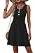 OFEEFAN Dresses for Women Beach Fashion Cocktail Dresses for Women Graduation Wrap Dress Black Prom Dress Babydoll Sundress L