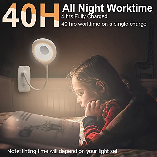 Deeplite Led Desk Lamp Clip On Lamp Battery Powered Clip On Light Book Light For Bed, Eye-Caring Flexible Arm Memory Touch 3 Color Modes & Stepless Brightness Portable Reading Light For Study Work. #TOP1