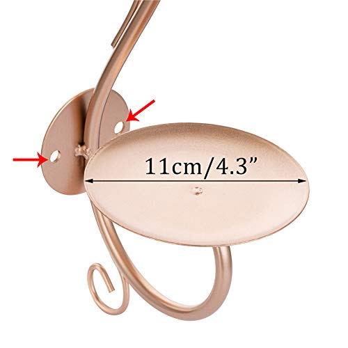 Sziqiqi Iron Vine Candle Sconces Wall Art Decoration Home Decoration Tealight Candle Stand #TOP4